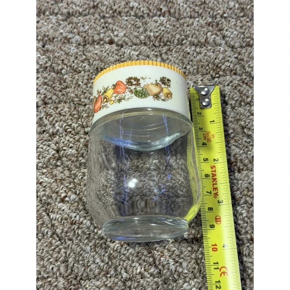 Vintage Anchor Hocking Spice of Life Glass Shaker Jar Yellow Lid 1970s